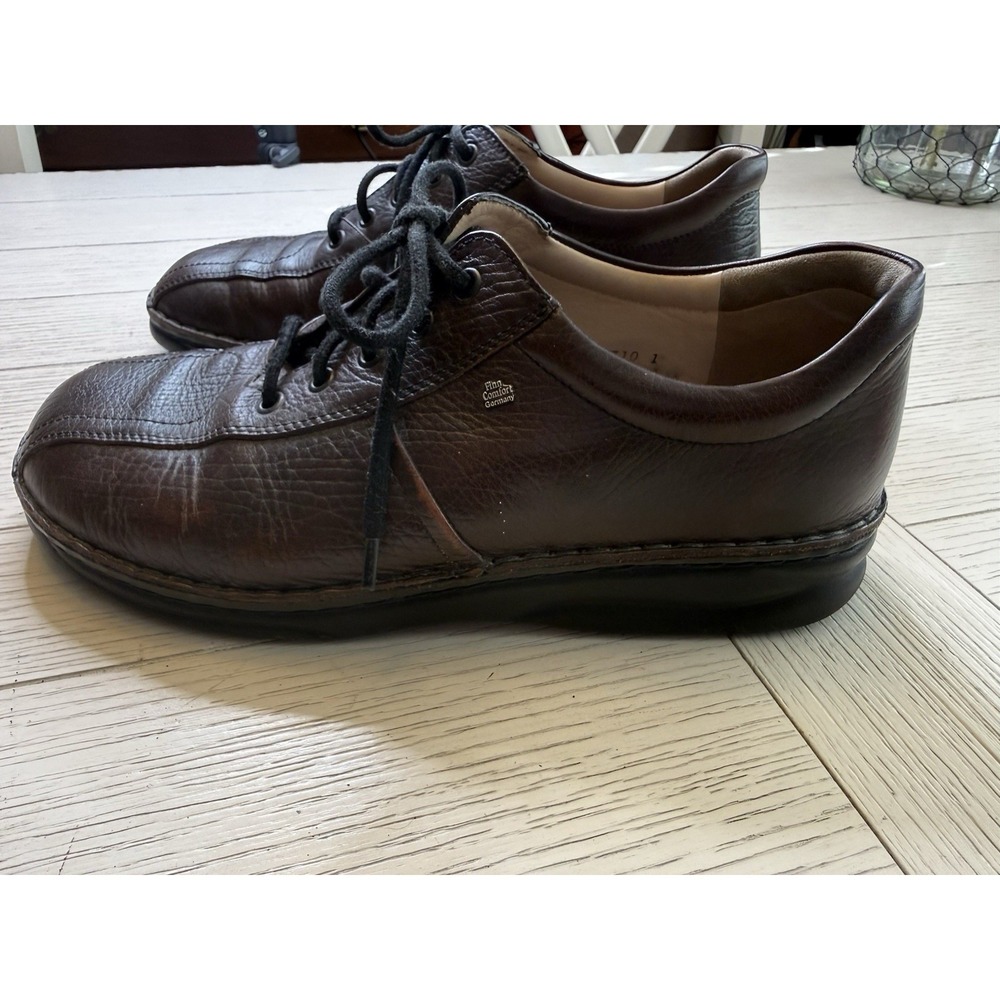 Finn‎ Comfort German Men's Brown Leather Lace-Up Comfort Walking Shoes 10 $425